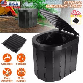 Portable Camping Toilet for Adults -Portable Folding Toilet with Lid,with Lid Carry Bag 1 Roll Garbage Bags Portable Camping Toilet for Adults -Portable Folding Toilet with Lid,with Lid Carry Bag 1 Roll Garbage Bags